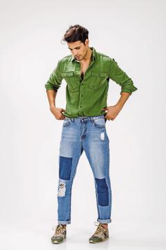 Green envy: Jeans, shoes from Koovs.com; and shirt from Jabong.com (Photo by Rawky Ksh) Green envy: Jeans, shoes from Koovs.com; and shirt from Jabong.com (Photo by Rawky Ksh)