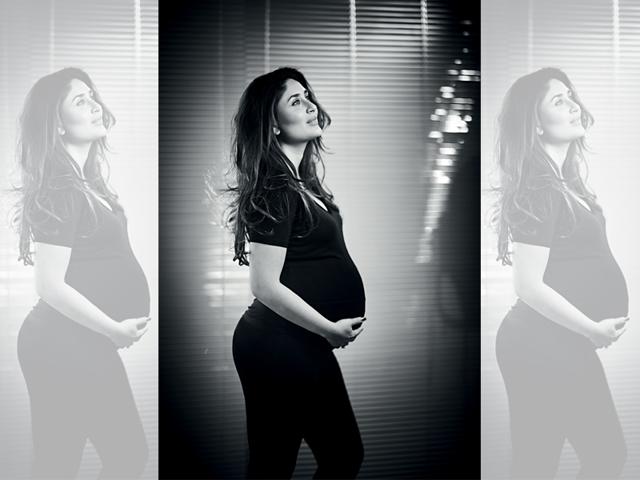Kareena Kapoor Khan becomes the first Indian actress to pose in all her eight-month pregnant glory for this exclusive HT Brunch photoshoot(Rohan Shrestha)