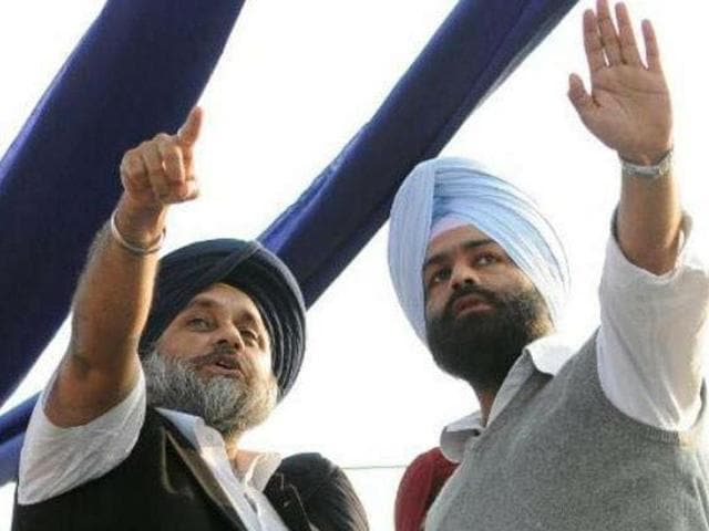 SAD chief Sukhbir Singh Badal with Parambans Singh ‘Bunty’ Romana, who has been given ticket from Faridkot. (Photo: Romana’s FB page) SAD chief Sukhbir Singh Badal with Parambans Singh ‘Bunty’ Romana, who has been given ticket from Faridkot. (Photo: Romana’s FB page)