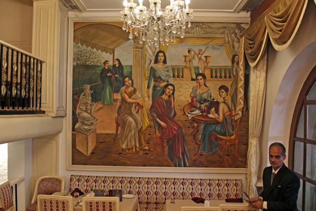 A painting by artist Kahini Merchant (Photo: Satyabrata Tripathy/HT)