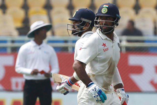Virat Kohli and Cheteshwar Pujara shared a good stand before lunch. (BCCI)