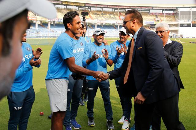 Jayant Yadav was handed a Test debut on the same ground where he made his ODI debut against New Zealand. (BCCI)