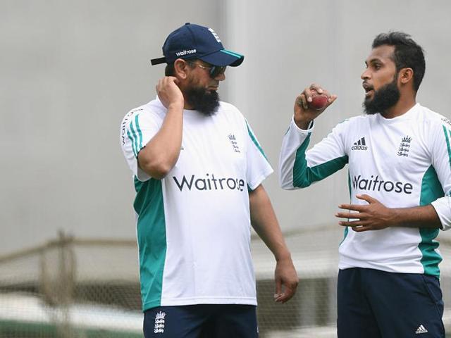 Mentoring a talented line-up of England spinners led by Adil Rashid (right) is Pakistan spin great Saqlain Mushtaq. (Getty Images) Mentoring a talented line-up of England spinners led by Adil Rashid (right) is Pakistan spin great Saqlain Mushtaq. (Getty Images)