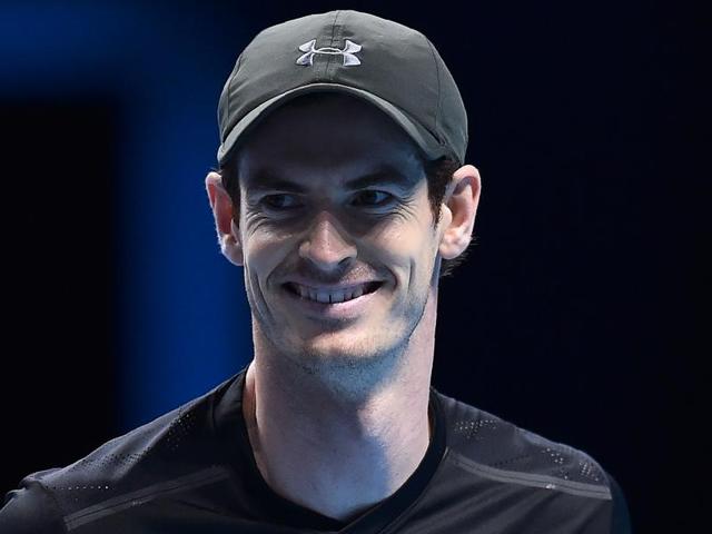 Great Britain's Andy Murray in action during his round robin match against Japan's Kei Nishikori. (REUTERS) Great Britain's Andy Murray in action during his round robin match against Japan's Kei Nishikori. (REUTERS)