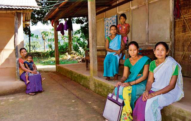 Kunjalata Rabha (extreme right), a health workers in Umsur village, says that she feels helpless because they don’t have money to travel to attend a training. Kunjalata Rabha (extreme right), a health workers in Umsur village, says that she feels helpless because they don’t have money to travel to attend a training.