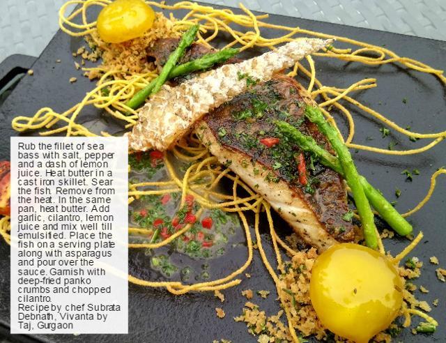 Garlic-lime fish by chef Subrata Debnath. Garlic-lime fish by chef Subrata Debnath.