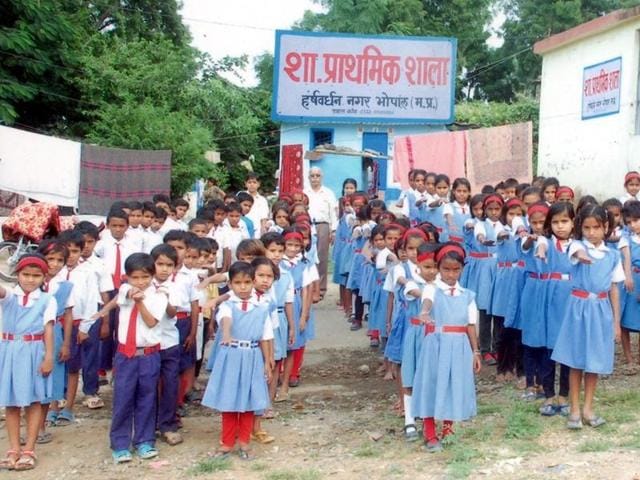 Students at a government school in Bhopal. (Picture for representational purpose/ HT file) Students at a government school in Bhopal. (Picture for representational purpose/ HT file)