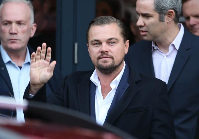 Actor Leonardo DiCaprio leaves after a visit to Home by Social Bite sandwich shops, which works to help the homeless, in Edinburgh, Scotland, Thursday, November 17, 2016. (AP) Actor Leonardo DiCaprio leaves after a visit to Home by Social Bite sandwich shops, which works to help the homeless, in Edinburgh, Scotland, Thursday, November 17, 2016. (AP)
