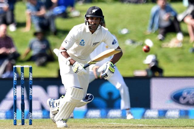New Zealand's Jeet Raval bats during day two of the first cricket Test match. (AFP Photo) New Zealand's Jeet Raval bats during day two of the first cricket Test match. (AFP Photo)