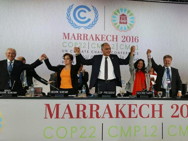 Indigenous people from different countries stage a protest during the UN Climate Change Conference 2016 (COP22) in Marrakech, Morocco November 11, 2016 (REUTERS) Indigenous people from different countries stage a protest during the UN Climate Change Conference 2016 (COP22) in Marrakech, Morocco November 11, 2016 (REUTERS)