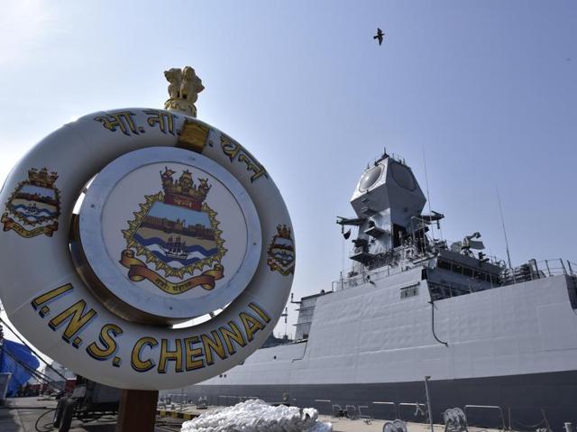 It boasts of cutting-edge weapons, sharp sensors, ingenious information systems, intelligent control mechanisms and modular living spaces. (Anshuman Poyrekar/HT PHOTO) 
