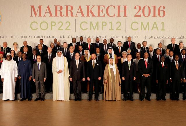World leaders pose for a photo at the UN Climate Change Conference 2016 (COP22) in Marrakech, Morocco. (Reuters Photo)