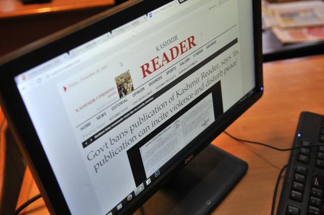 The website of the Kashmir Reader has not been updated since October 2. (Waseem Andrabi /HT Photo) The website of the Kashmir Reader has not been updated since October 2. (Waseem Andrabi /HT Photo)