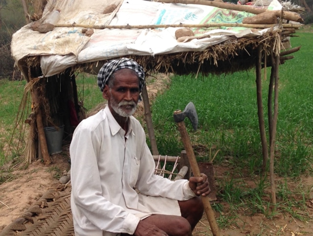 Bhaag Chand guards his field situated in a jungle enclave.(Photo: Vikram Jit Singh)