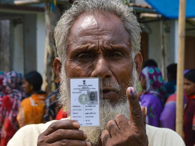 Four Lok Sabha and eight assembly constituencies are electing their representatives on Saturday.(HT Photo)