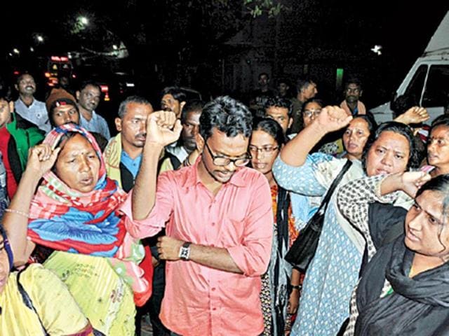 Maoist sympathisers and families protesting in Malkangiri. (Grist Media Photo) Maoist sympathisers and families protesting in Malkangiri. (Grist Media Photo)