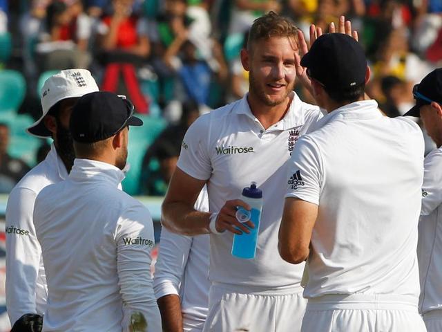 Stuart Broad bowled an explosive opening burst as he sent back Murali Vijay and KL Rahul cheaply. (BCCI) 
