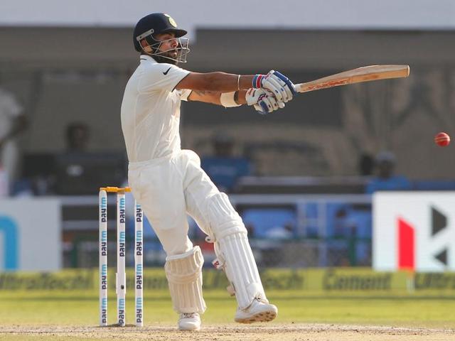 Virat Kohli, who smashed 167 in the first innings, continued his fine form and shared a steady stand with Ajinkya Rahane. (BCCI) 