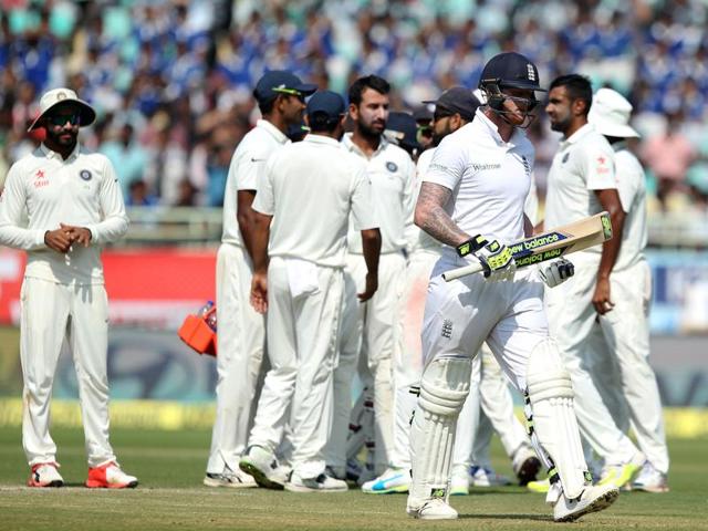 After lunch, R Ashwin came into his own as he ran through the England lower order. (BCCI) After lunch, R Ashwin came into his own as he ran through the England lower order. (BCCI)