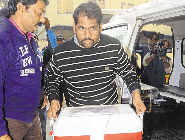 Liver was transported from Indore to Bhopal.(Chandresh Mathur/HT)