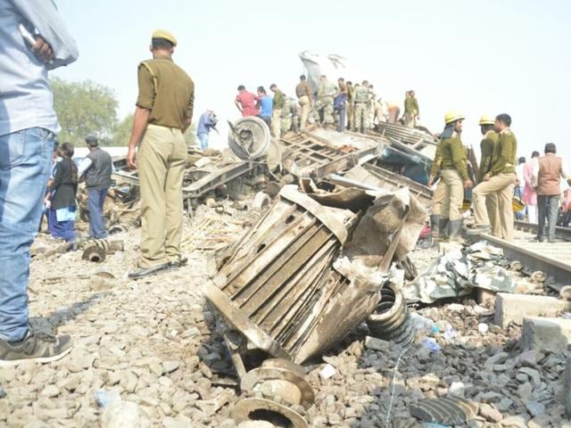 Several trains on the Jhansi-Kanpur route were diverted after the accident. (HT Photo)