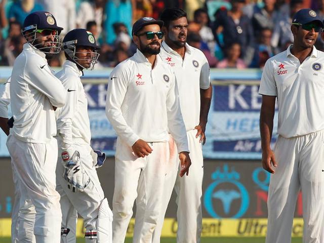 R Ashwin and Ravindra Jadeja struck towards the end of the day to reduce England to 87/2.(BCCI)