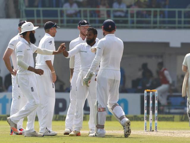 Adil Rashid was giving Stuart Broad great company as he also picked up four wickets. (BCCI) 