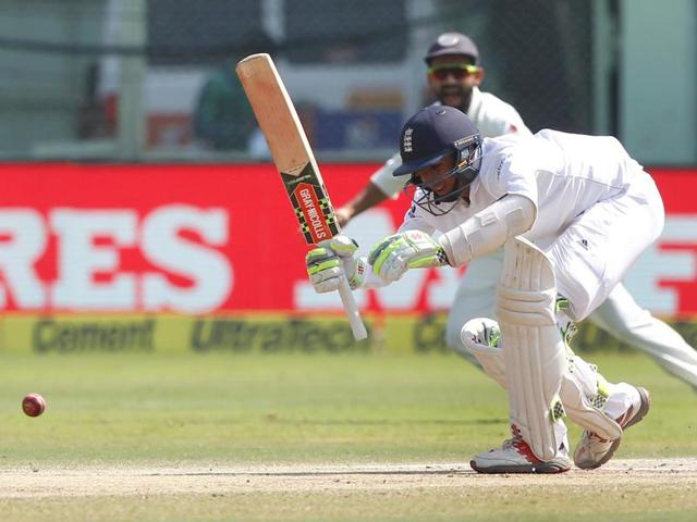 Haseeb Hameed  was tackling the conditions admirably as England did not lose a wicket in the second session. (BCCI) 