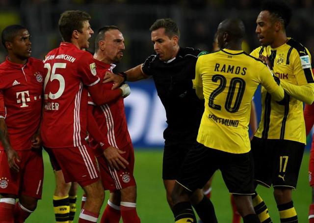 Pierre-Emerick Aubameyang gave Borussia Dortmund the lead against Bayern Munich in the 11th minute. (REUTERS) Pierre-Emerick Aubameyang gave Borussia Dortmund the lead against Bayern Munich in the 11th minute. (REUTERS)