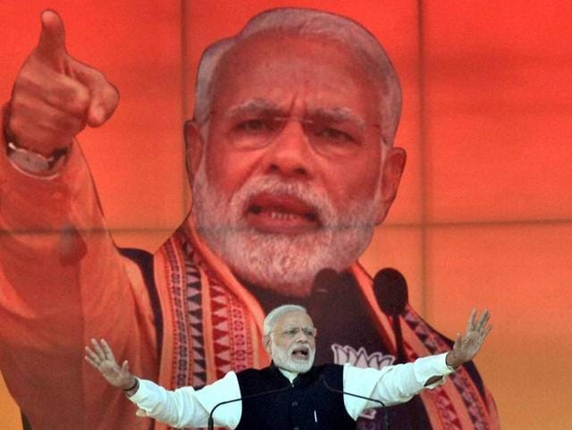 PM Narendra Modi addresses BJP's Parivartan Maharally in Agra. (PTI Photo) PM Narendra Modi addresses BJP's Parivartan Maharally in Agra. (PTI Photo)