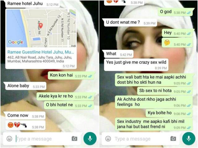 Screenshots of Aishwarya’s conversations with Ajaz that she released in June this year. Screenshots of Aishwarya’s conversations with Ajaz that she released in June this year.