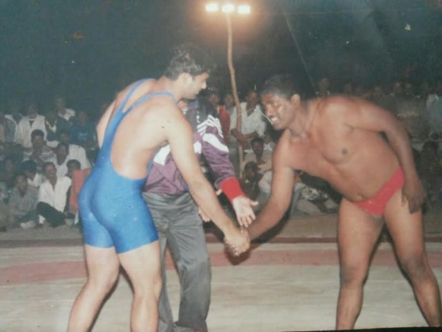 Pappu Pehalwan (right), a winner of the district and state Kesari awards in the heavyweight category, has sought government aid.