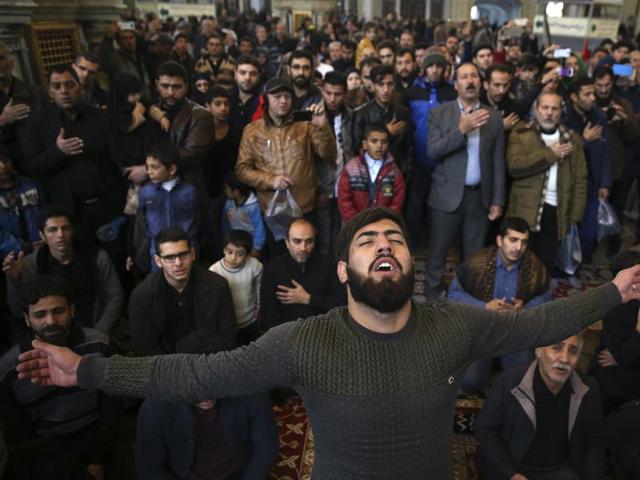 The rally starts from the holy shrine of Imam Ali - the first Shia Imam - and ends up in the holy shrine of Imam Hossein. (Vahid Salemi/AP photo) The rally starts from the holy shrine of Imam Ali - the first Shia Imam - and ends up in the holy shrine of Imam Hossein. (Vahid Salemi/AP photo)