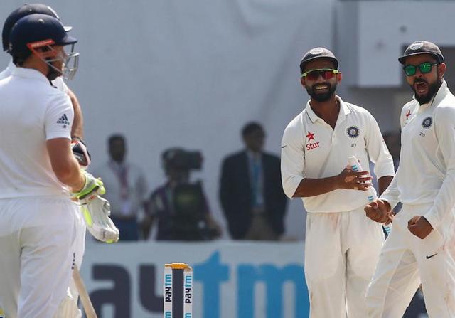 Virat Kohli’s Indian team thrashed England by 246 runs in Vizag to take a 1-0 lead in the series.(BCCI)