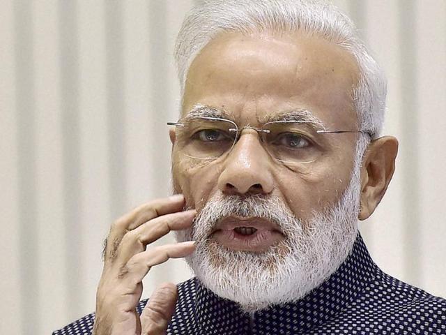 Prime Minister Narendra Modi gestures as he delivers a speech in New Delhi. (PTI File Photo) Prime Minister Narendra Modi gestures as he delivers a speech in New Delhi. (PTI File Photo)