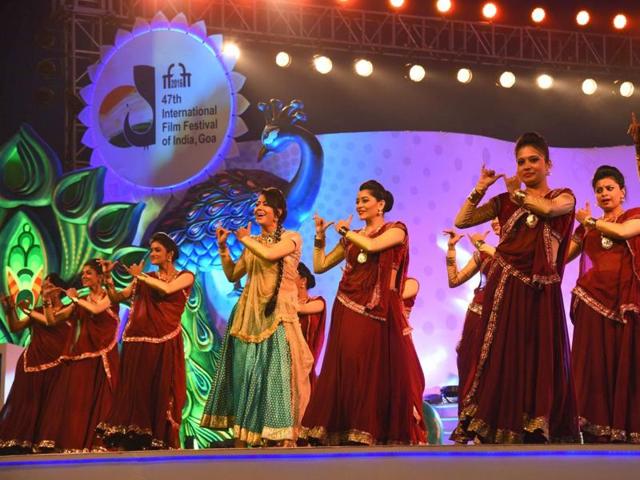 Artists perform during the inauguration of 47th International Film Festival in Panaji on November 20, 2016. (IANS)