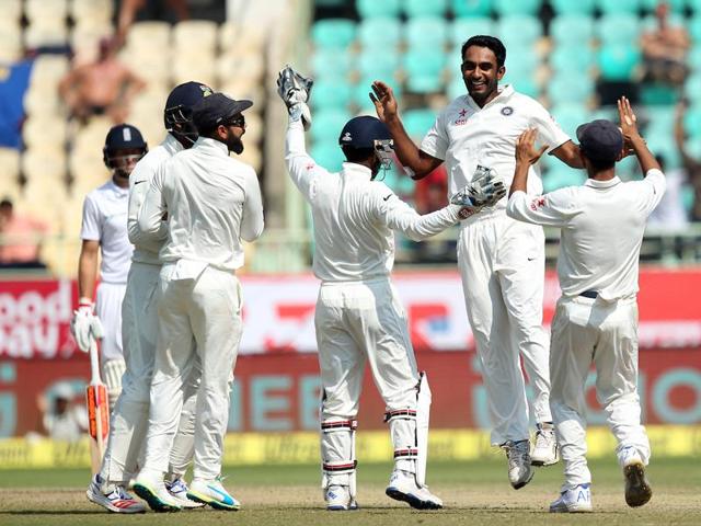 Jayant Yadav picked up the wickets of Stuart Broad and James Anderson to finish with impressive figures of 3/30. (BCCI) Jayant Yadav picked up the wickets of Stuart Broad and James Anderson to finish with impressive figures of 3/30. (BCCI)