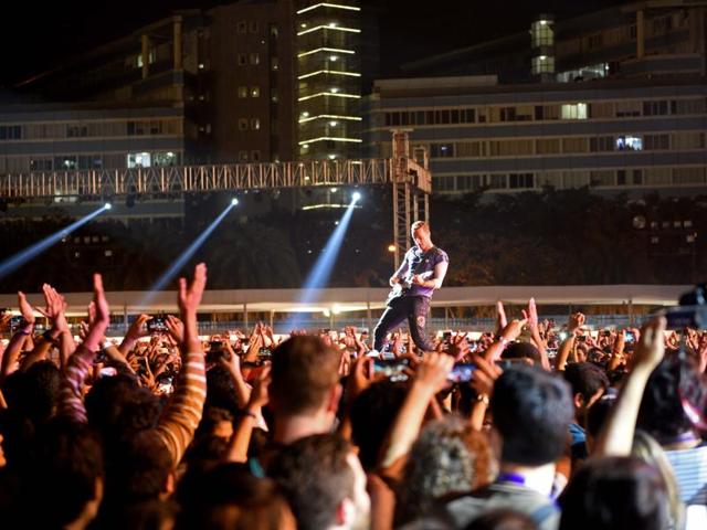 We take a look at the best and worst of Global Citizen’s Coldplay concert that was held in Mumbai on November 19.(Pratik Chorge/HT Photo)