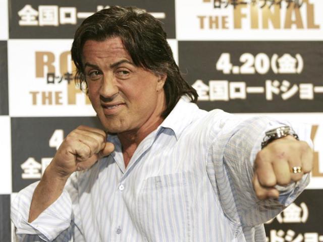 Taken in March, 2007, this photo shows Sylvester Stallone posing to promote Rocky Balboa. It was the 6th film in the series. (AP Photo) Taken in March, 2007, this photo shows Sylvester Stallone posing to promote Rocky Balboa. It was the 6th film in the series. (AP Photo)