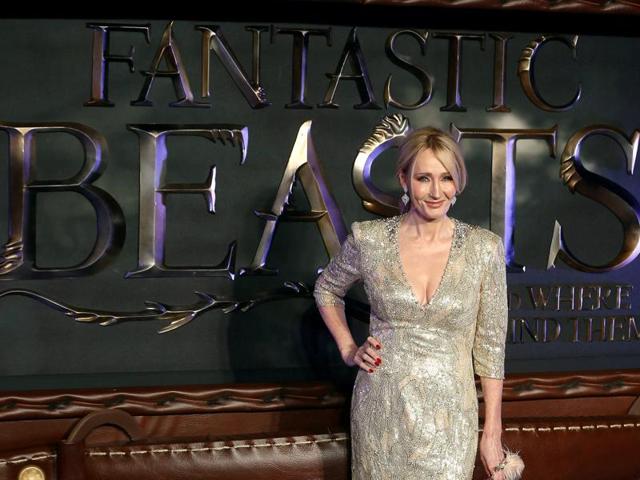 Writer JK Rowling poses as she arrives for the European premiere of the film Fantastic Beasts and Where to Find Them. (REUTERS) Writer JK Rowling poses as she arrives for the European premiere of the film Fantastic Beasts and Where to Find Them. (REUTERS)