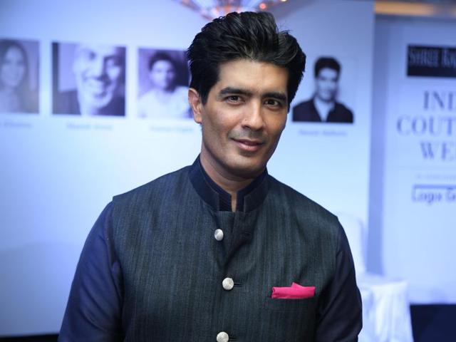 Designer Manish Malhotra is one of the stalwarts who is showcasing his collection at Ht City Print Fashion Week 2016. (photos: Raajessh Kashyap/HT) 