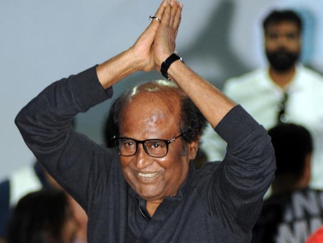Rajinikanth poses for a photograph during a promotional event for the forthcoming science fiction Hindi film 2.O written and directed by S Shankar in Mumbai on November 20, 2016. (AFP Photo)