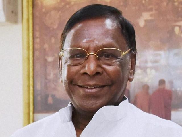 V. Narayanasamy bagged the Nellithoppe assembly seat in Puducherry by-election defeating AIADMK’s Om Sakthi Segar. (Agencies File Photo) V. Narayanasamy bagged the Nellithoppe assembly seat in Puducherry by-election defeating AIADMK’s Om Sakthi Segar. (Agencies File Photo)