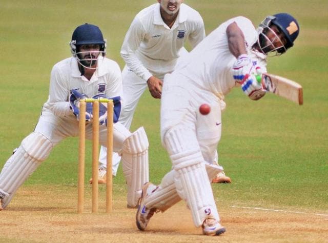 Mumbai : Delhi's Rishab Pant, with 799 runs, now leads this season’s Ranji Trophy run chart.(PTI) Mumbai : Delhi's Rishab Pant, with 799 runs, now leads this season’s Ranji Trophy run chart.(PTI)