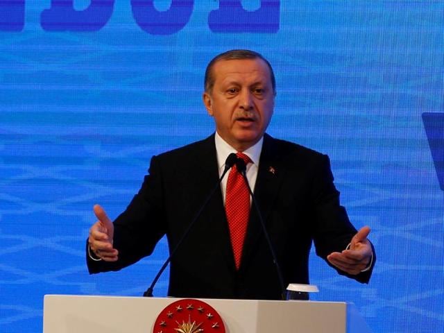 Turkish President Tayyip Erdogan makes a speech during the NATO Parliamentary Assembly 62nd Annual Session in Istanbul on November 21. (REUTERS) Turkish President Tayyip Erdogan makes a speech during the NATO Parliamentary Assembly 62nd Annual Session in Istanbul on November 21. (REUTERS)