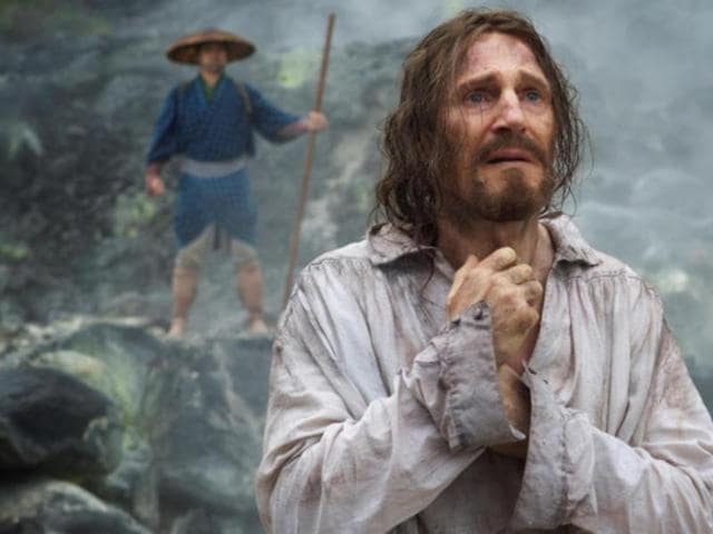 Liam Neeson plays a disenchanted priest in Silence. Liam Neeson plays a disenchanted priest in Silence.