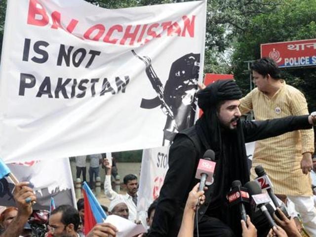 Mazdak Dilshad Baloch (C), son of prominent author-activist Naela Qadri Baloch takes part in a protest against Pakistan's ongoing human right violation in Balochistan, in New Delhi on September 29. (AFP File Photo) Mazdak Dilshad Baloch (C), son of prominent author-activist Naela Qadri Baloch takes part in a protest against Pakistan's ongoing human right violation in Balochistan, in New Delhi on September 29. (AFP File Photo)