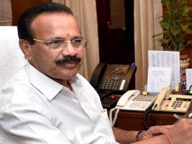 Union minister DV Sadananada Gowda in his office.(AFP File Photo) Union minister DV Sadananada Gowda in his office.(AFP File Photo)