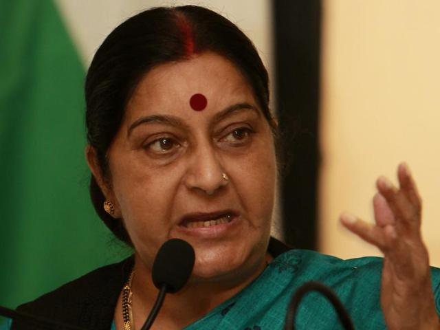 External affairs minister Sushma Swaraj gave the information in written reply to a question in the Lok Sabha on Thursday.(AP file photo) External affairs minister Sushma Swaraj gave the information in written reply to a question in the Lok Sabha on Thursday.(AP file photo)