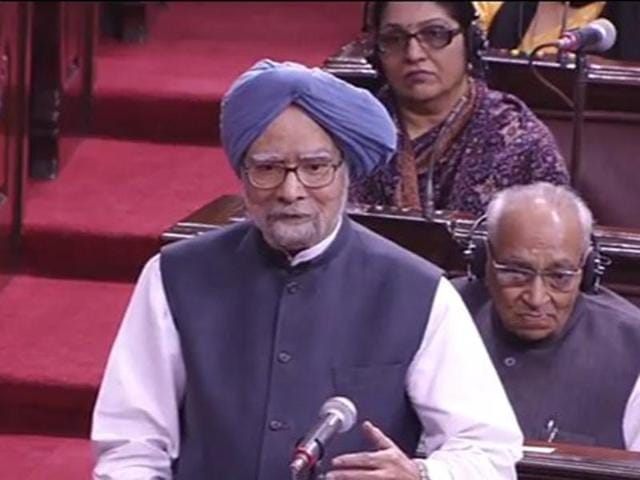 In a strongly worded attack on the government in the Rajya Sabha, former prime minister Manmohan Singh said the deaths of people and distress among the poor, farmers and small traders convinced him the demonetisation plan had led to “organised loot and legalised plunder”.(ANI Photo)